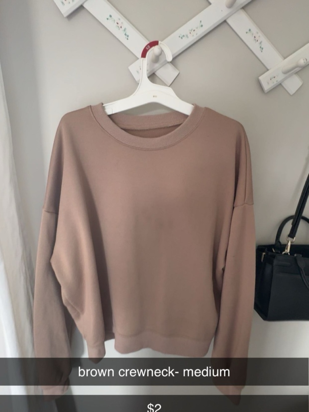 Minimalist Taupe Crewneck Sweatshirt
